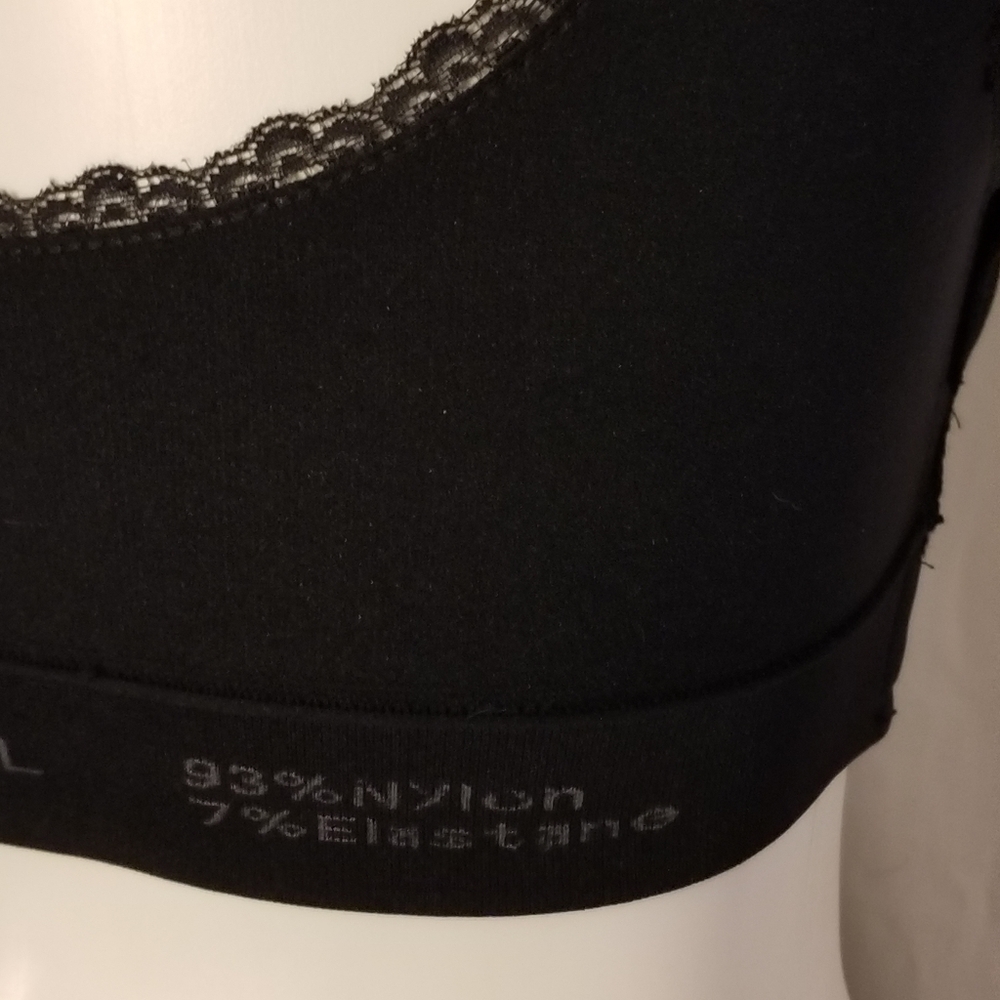 BNWT LOUNGE BRA! REMOVABLE PADDING! BLACK SM/MED - Picture 6 of 9